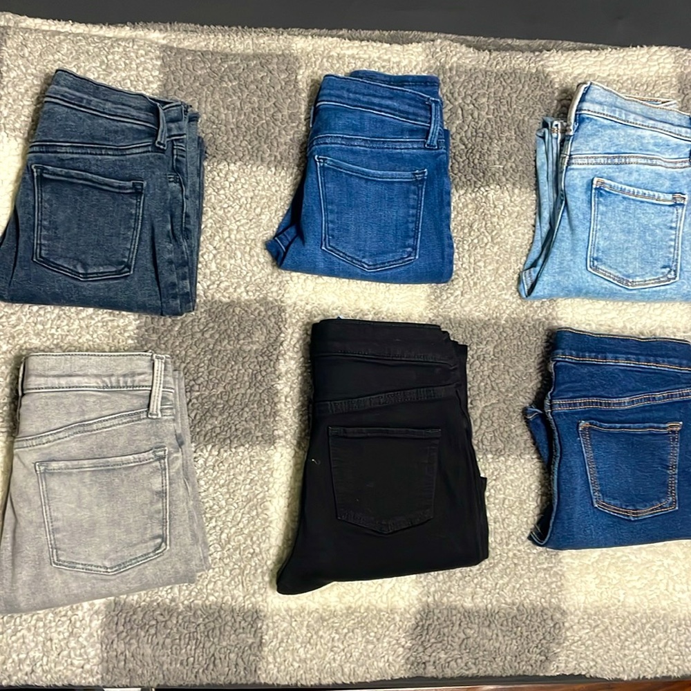 6 pairs NWOT girls Old Navy skinny jeans / jeggings - size 10-12